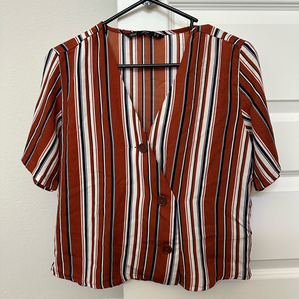 Stripped button top
